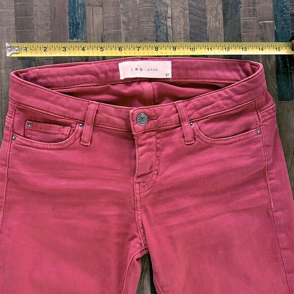 IRO Jeans | Cropped Pink Low Rise Skinny | Soft Durable Cotton | Size 27 - Picture 7 of 7